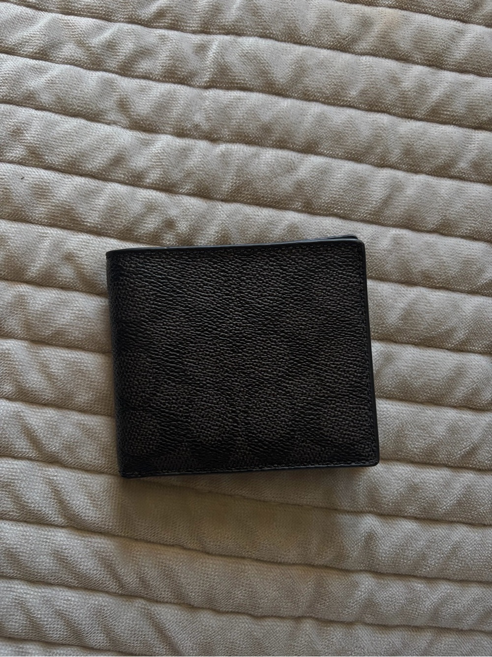 Classic Black Leather Bi-Fold Wallet - Coach